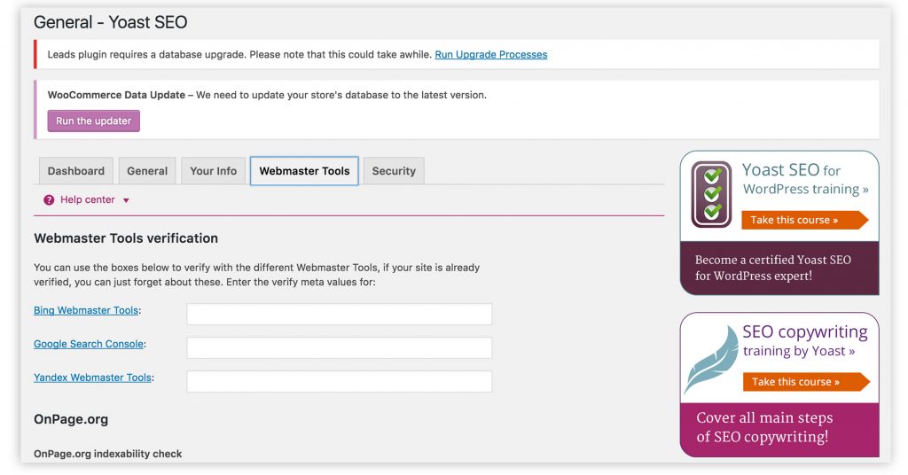Yoast SEO WordPress Plugin. 